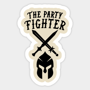 Fighter Dungeons and Dragons Team Party Sticker
